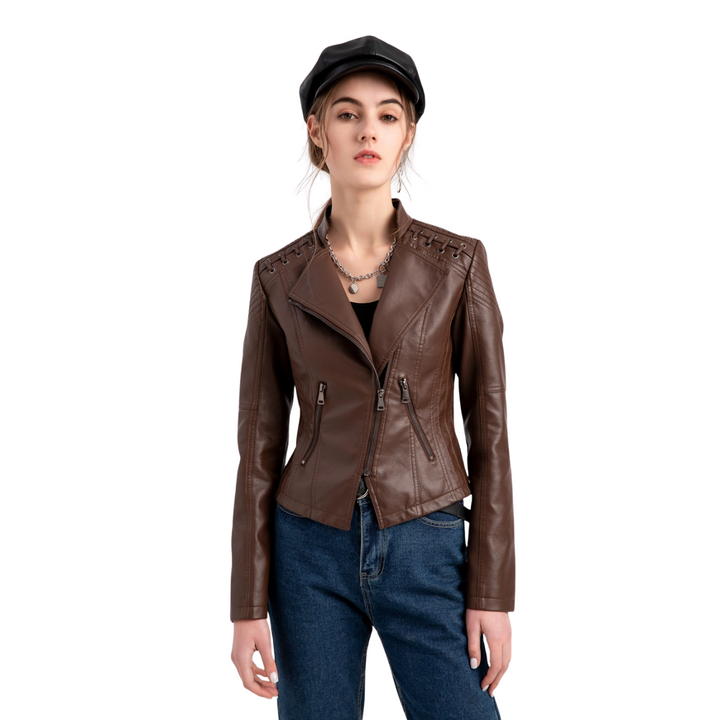 OLIVIA | WASHED LAMBSKIN LEATHER JACKET