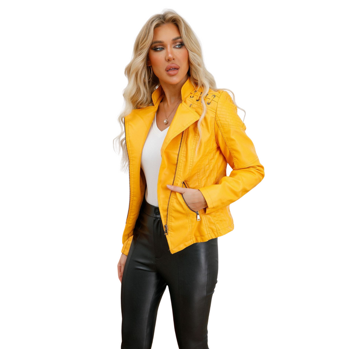 OLIVIA | WASHED LAMBSKIN LEATHER JACKET