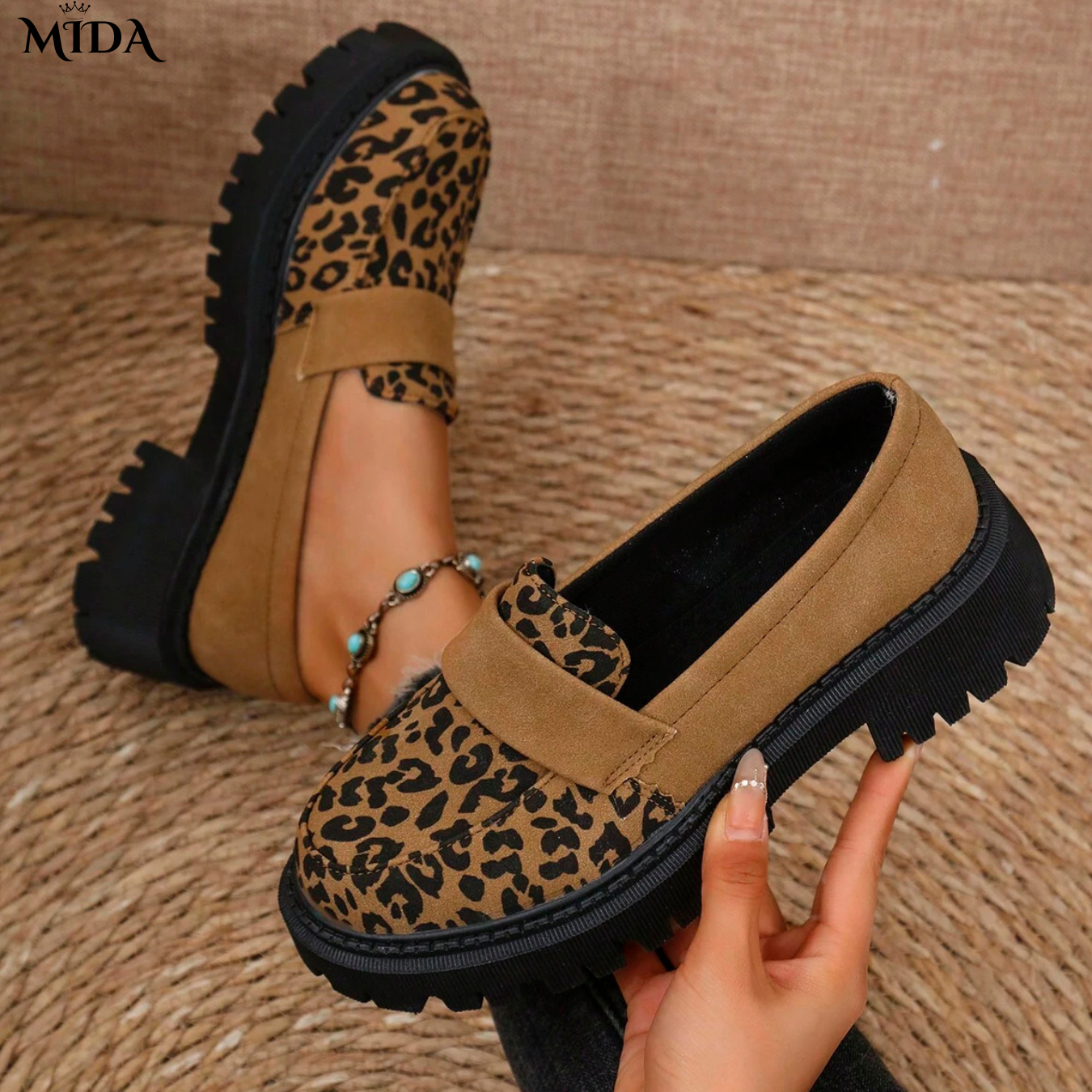 Evelin™ | Mocassins Léopard Confortables