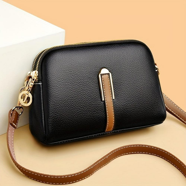 Mila | Sac bandoulière Litchi en relief