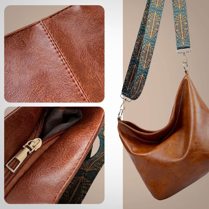 Chelsey | Sac à bandoulière en cuir avec pendentif vintage