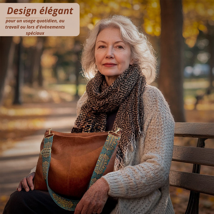 Chelsey | Sac à bandoulière en cuir avec pendentif vintage