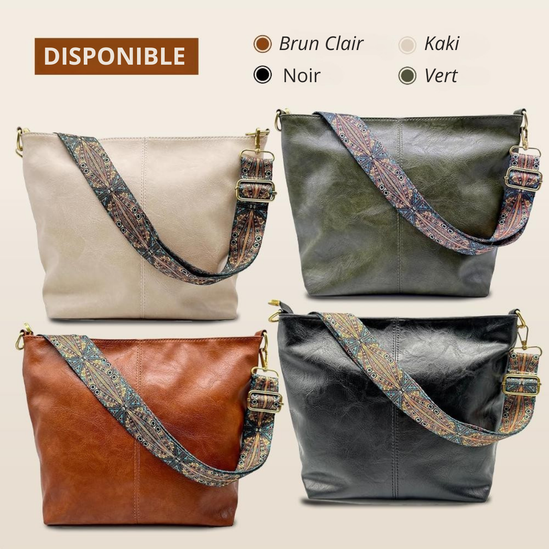 Chelsey | Sac à bandoulière en cuir avec pendentif vintage