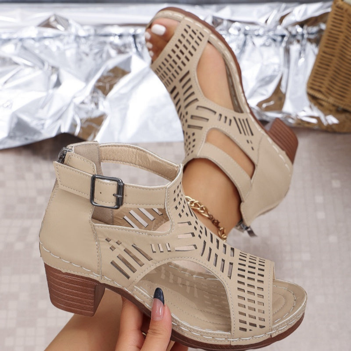 Jehanne | Open-toe, mid-heel sandals