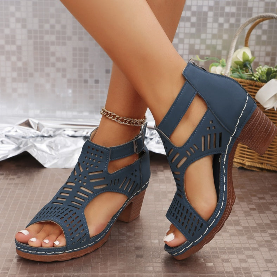 Jehanne | Open-toe, mid-heel sandals