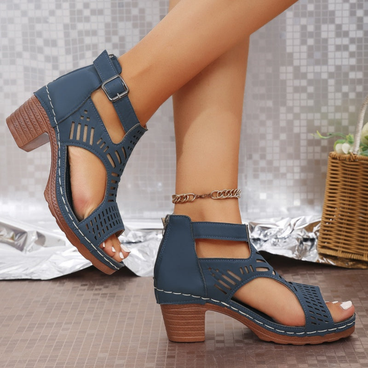 Jehanne | Open-toe, mid-heel sandals