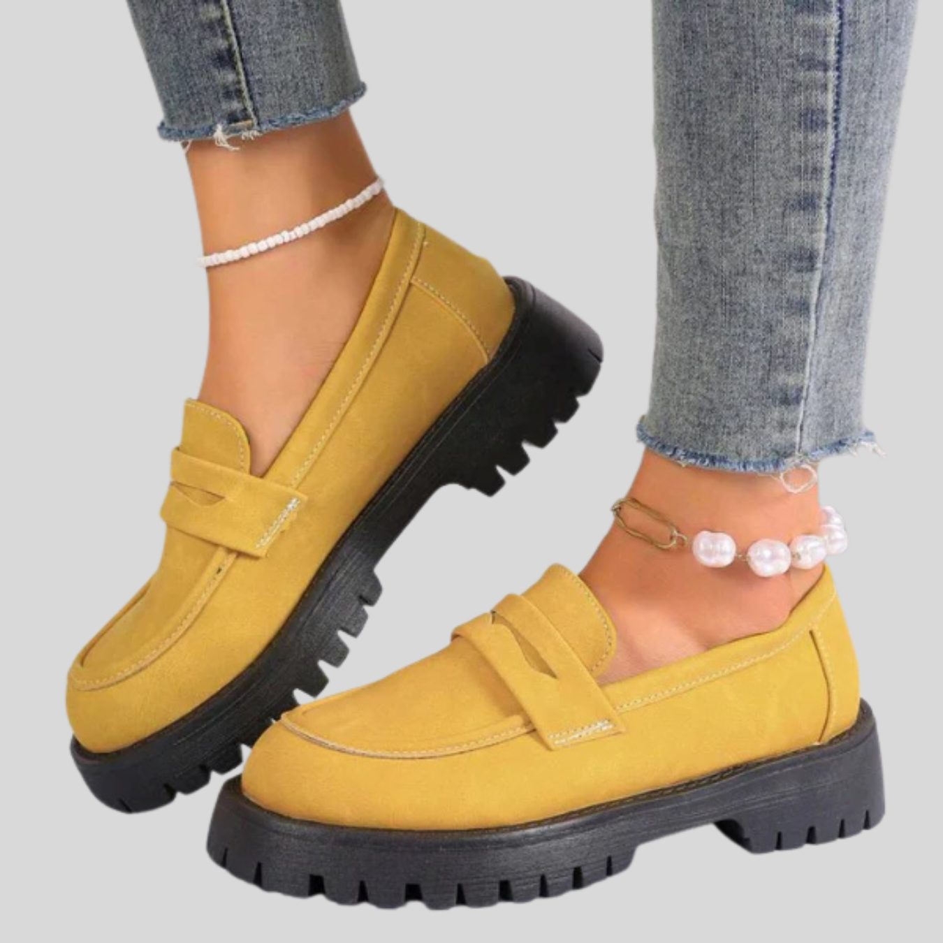 ANA | COMFORTABLE SUEDE LOAFERS WITH THICK, PADDED SOLE