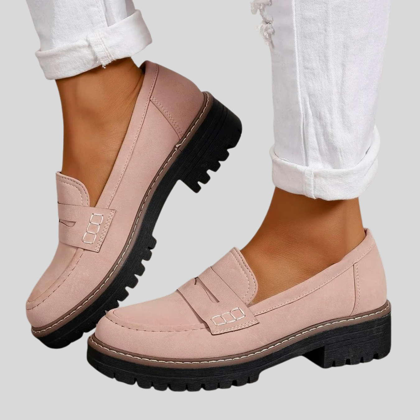 MARIA | COMFORTABLE SUEDE LOAFERS WITH THICK, PADDED SOLE