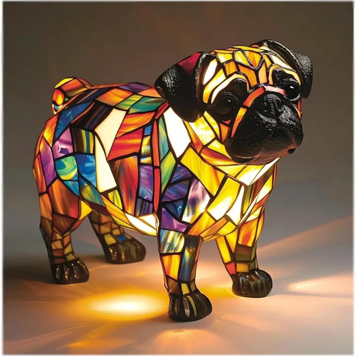 SPIKE | MAGISK COLOURED GLASS DOG LAMP
