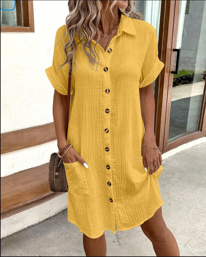 MELINA™ | ROBE CHEMISE BOUTONNÉE SANS EFFORT