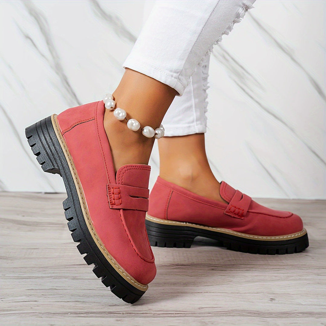 ELISABETTA | COMFORTABLE SUEDE LOAFERS WITH THICK, PADDED SOLE