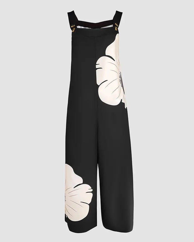 DAMEN | COMBINAISON À JAMBES LARGES ET IMPRIMÉ FLORAL