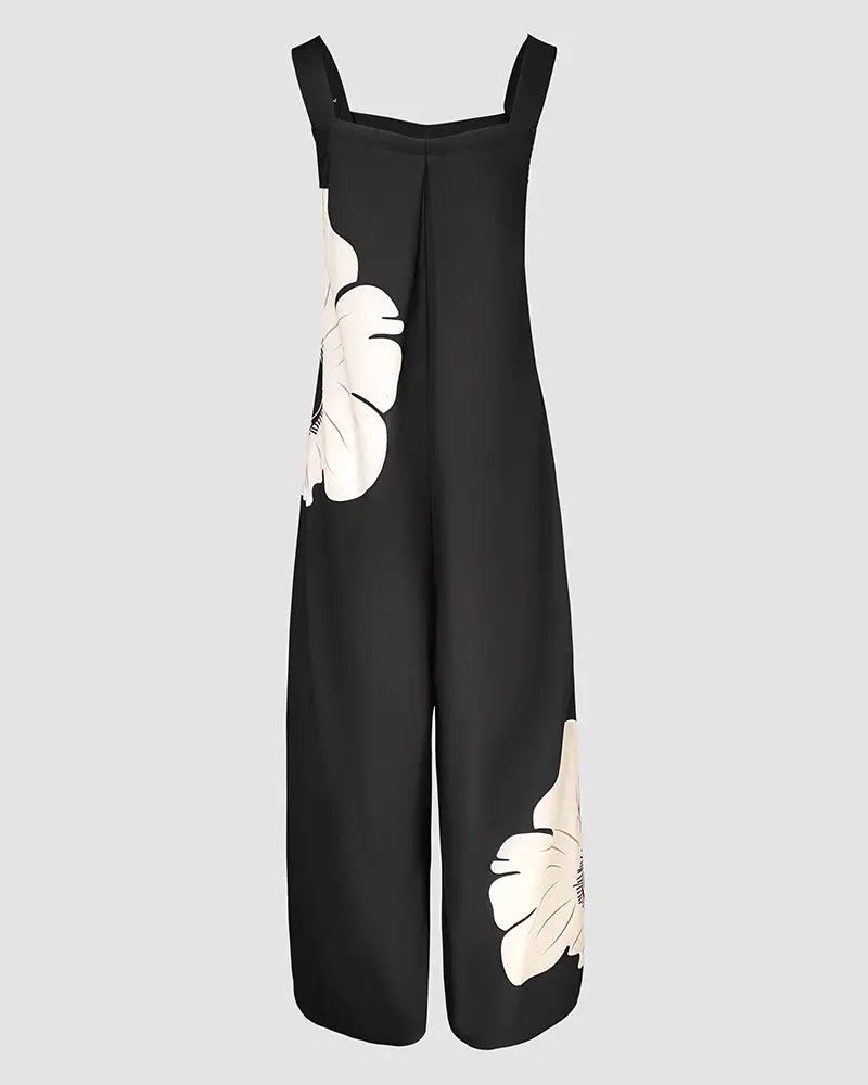 DAMEN | COMBINAISON À JAMBES LARGES ET IMPRIMÉ FLORAL