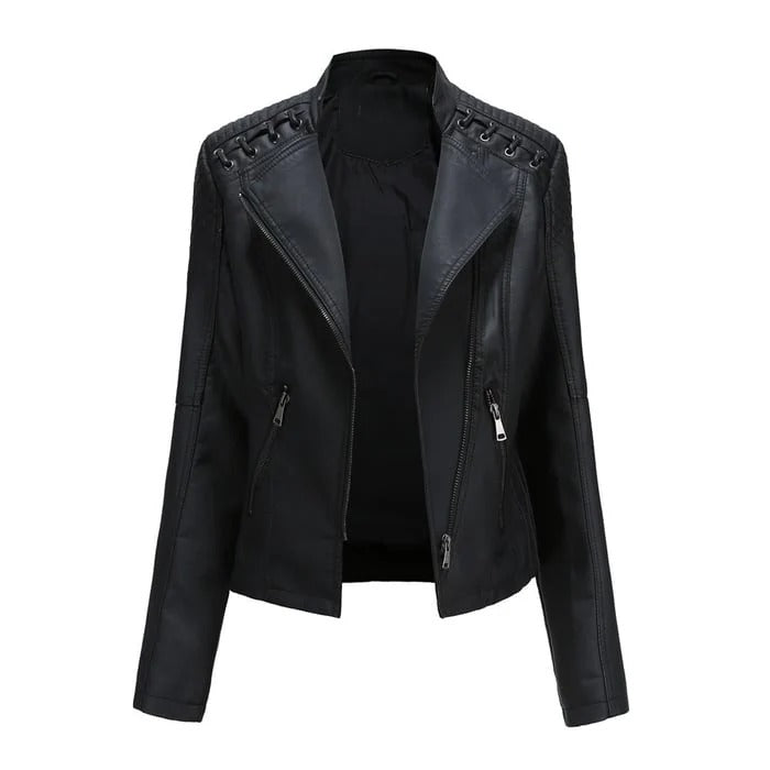 OLIVIA | WASHED LAMBSKIN LEATHER JACKET