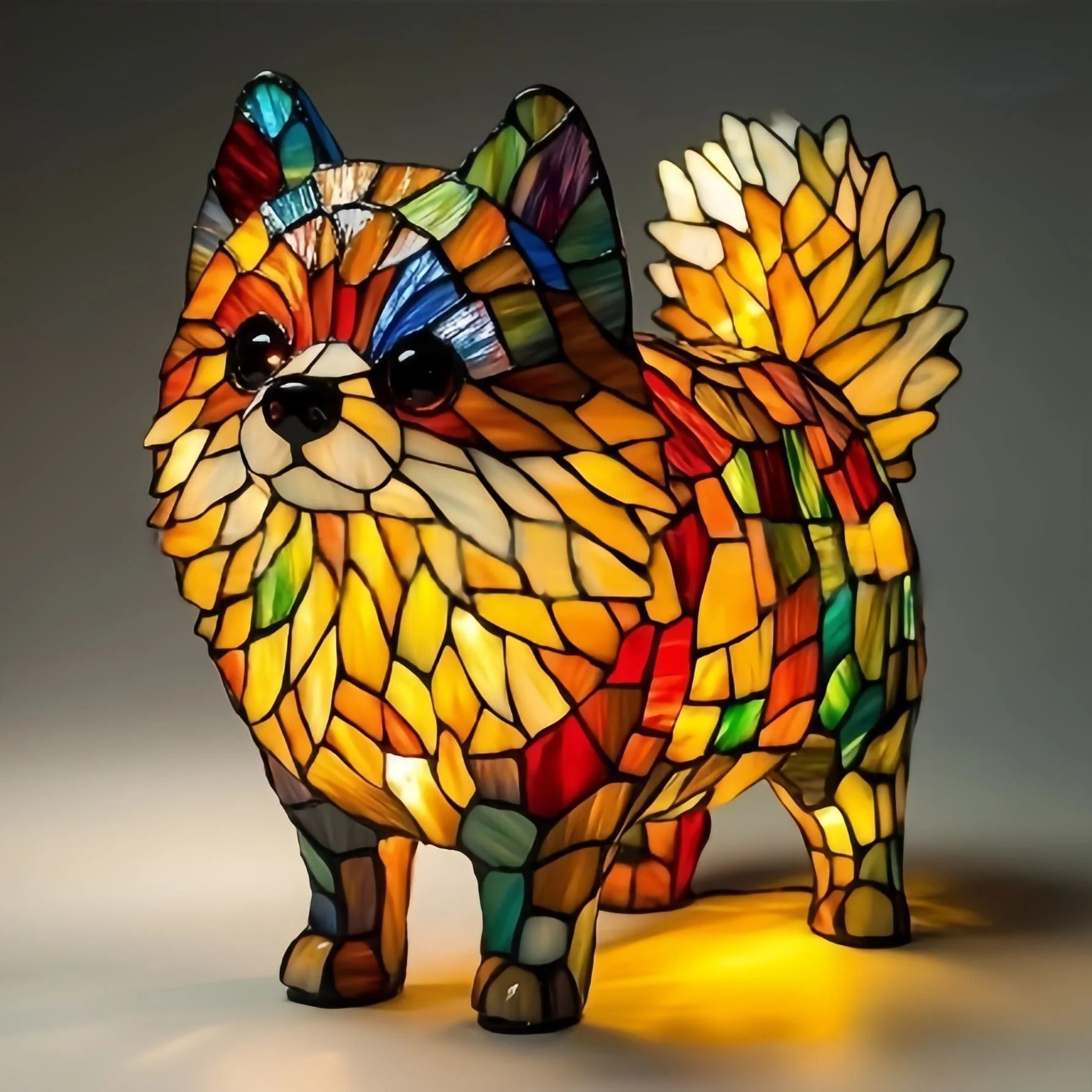 FIFI | MAGISK COLOURED GLASS DOG LAMP