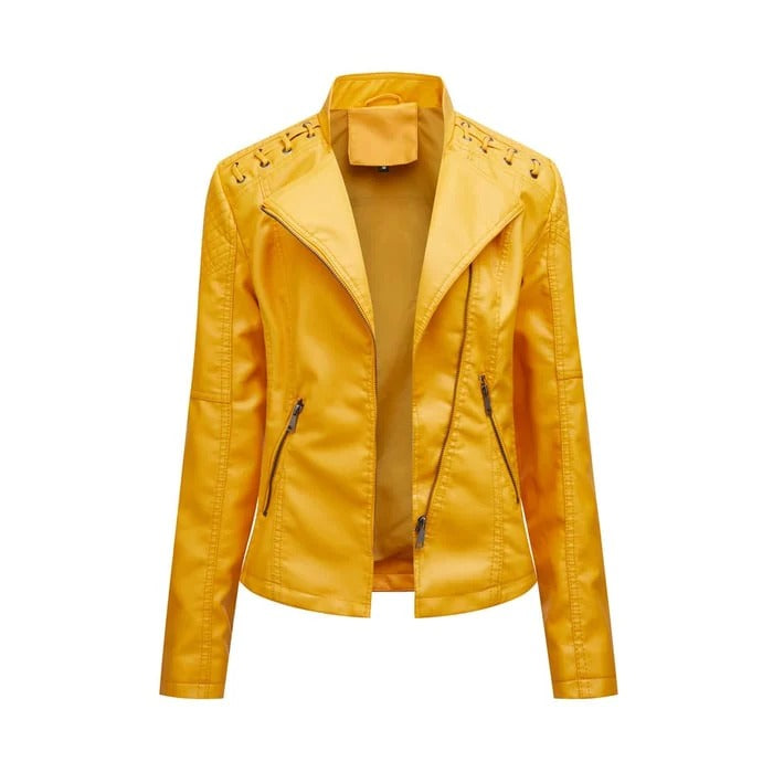 OLIVIA | WASHED LAMBSKIN LEATHER JACKET