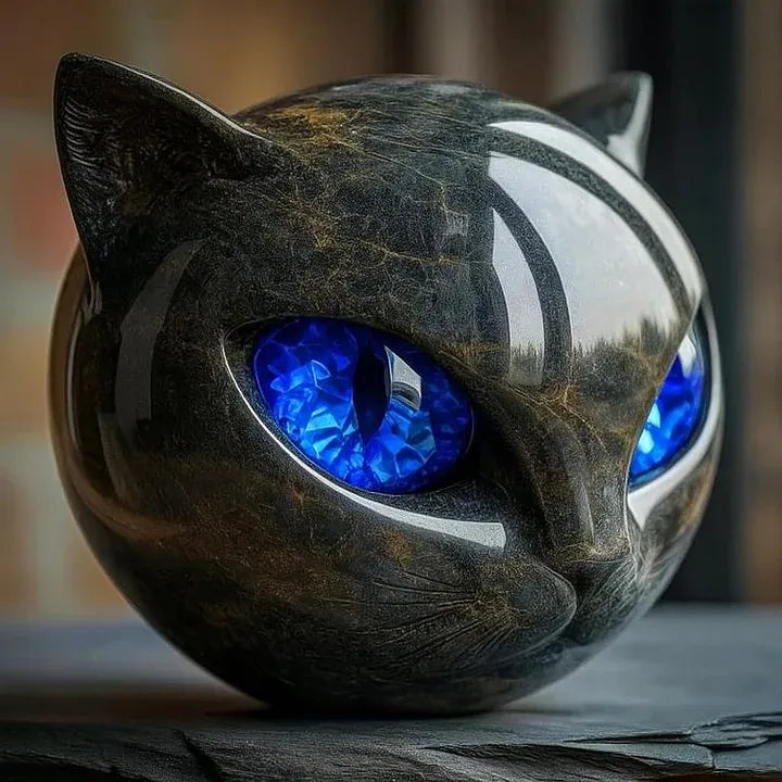 NYXCHARM - MYSTICAL BLACK CAT HEAD SCULPTURE