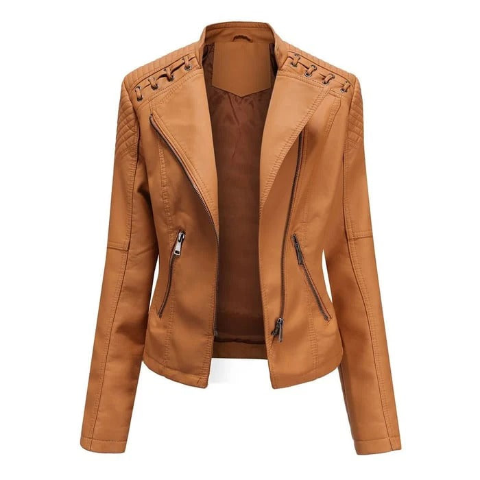 OLIVIA | WASHED LAMBSKIN LEATHER JACKET