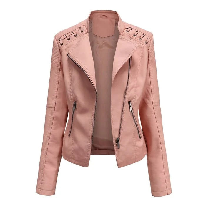 OLIVIA | WASHED LAMBSKIN LEATHER JACKET