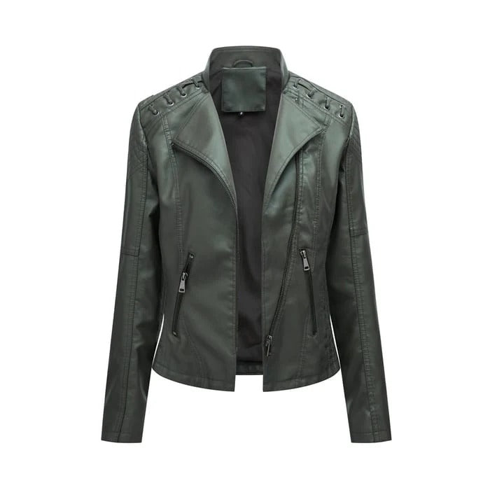 OLIVIA | WASHED LAMBSKIN LEATHER JACKET