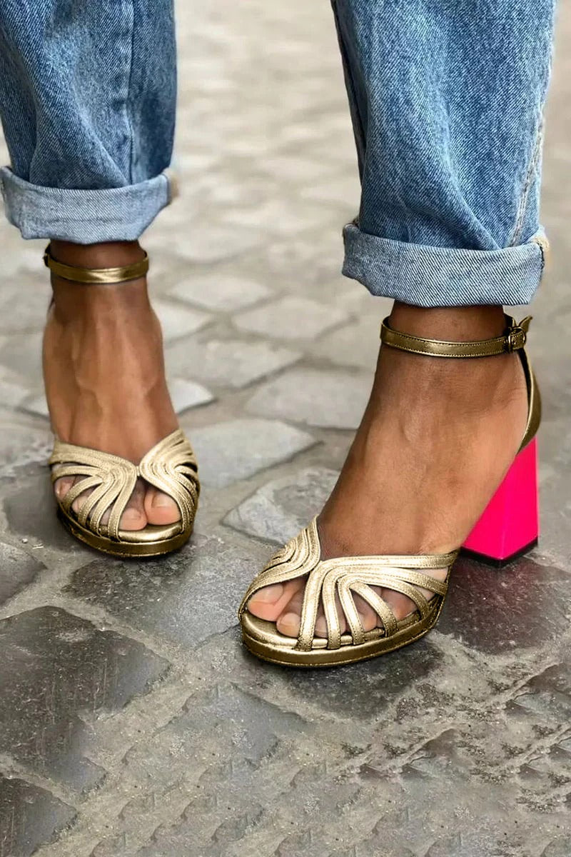 SOISE™ | CLASSIC SANDALS WITH ANKLE STRAP AND OPEN TOE