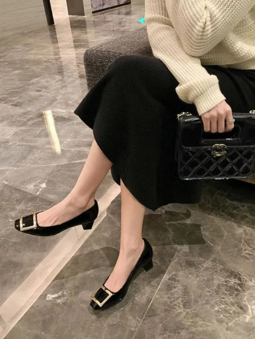 TEONA™ | ELEGANT SANDALS WITH SQUARE TOE AND MID HEEL
