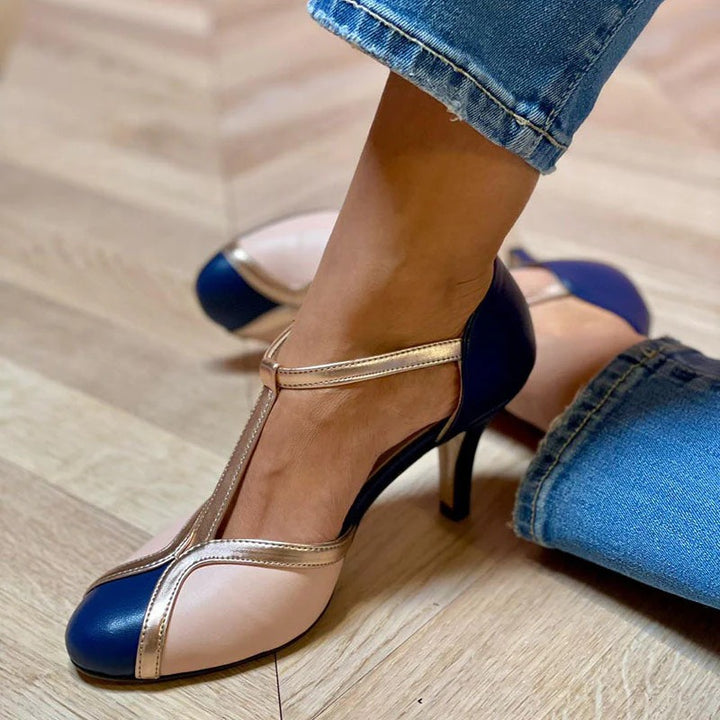LAYA™ | T-STRAP COURT SHOES WITH ROUNDED TOE — COLOURFUL AND COMFORTABLE