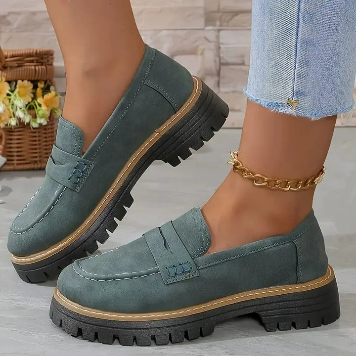 ELISABETTA | COMFORTABLE SUEDE LOAFERS WITH THICK, PADDED SOLE