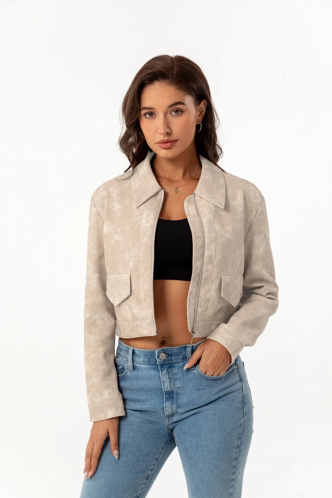 CLARA | GENUINE SUEDE LEATHER JACKET