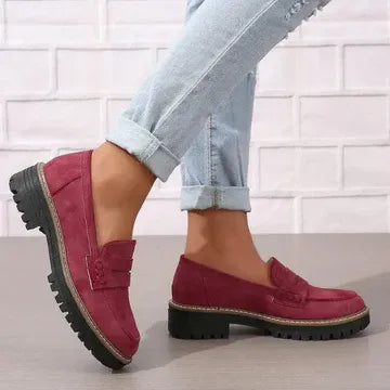 MARIA | COMFORTABLE SUEDE LOAFERS WITH THICK, PADDED SOLE
