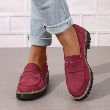 MARIA | COMFORTABLE SUEDE LOAFERS WITH THICK, PADDED SOLE