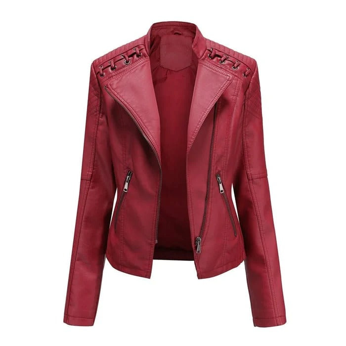 OLIVIA | WASHED LAMBSKIN LEATHER JACKET