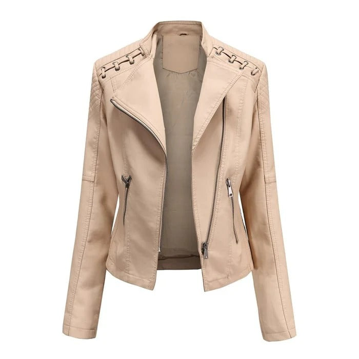 OLIVIA | WASHED LAMBSKIN LEATHER JACKET