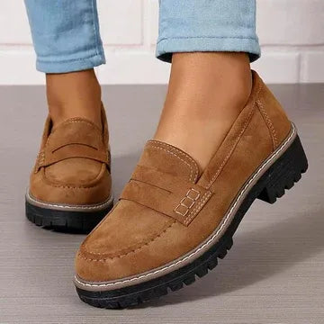 MARIA | COMFORTABLE SUEDE LOAFERS WITH THICK, PADDED SOLE