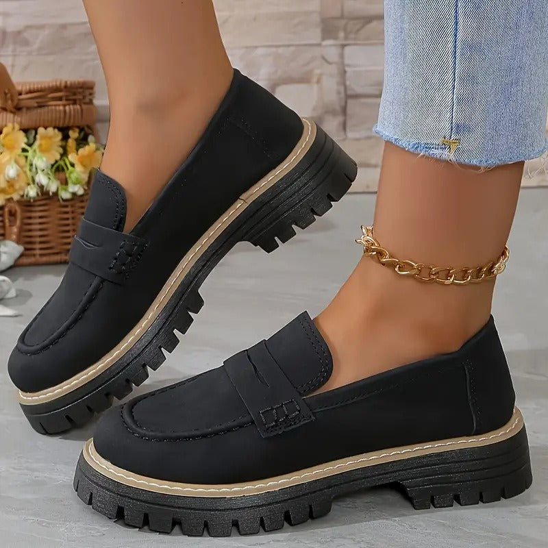 ELISABETTA | COMFORTABLE SUEDE LOAFERS WITH THICK, PADDED SOLE