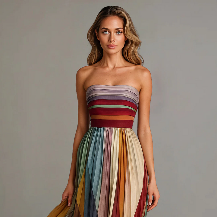 FIORELLA™ | SLEEVELESS COLOURFUL DRESS