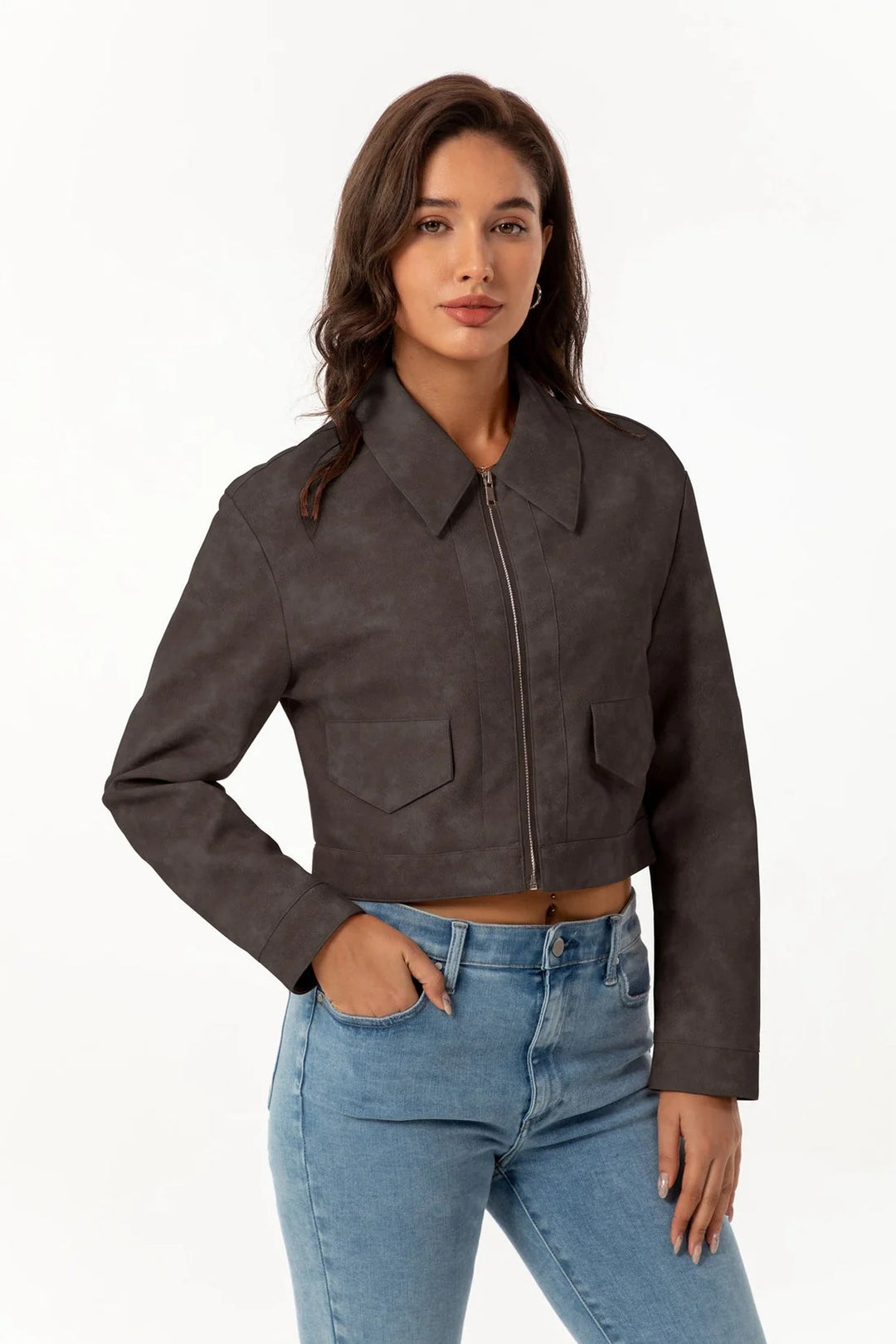 CLARA | GENUINE SUEDE LEATHER JACKET
