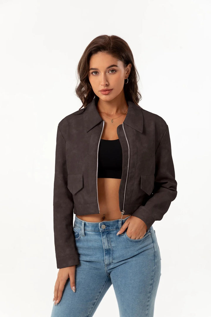 CLARA | GENUINE SUEDE LEATHER JACKET