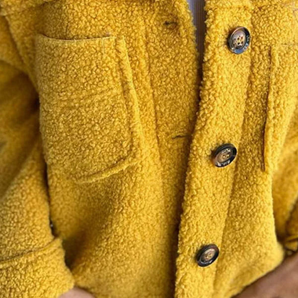 DION™ - VESTE COURTE EN LAINE À REVERS